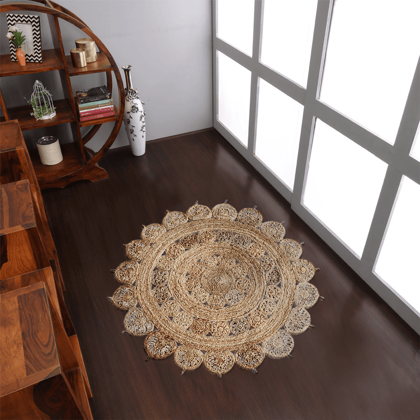 Rugsotic Hand Woven Eco-Friendly Jute Round Area Rug-10