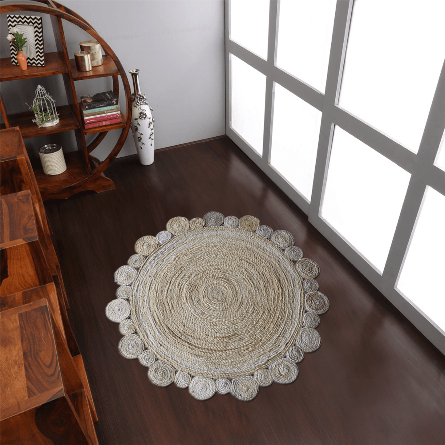 Rugsotic Hand Woven Eco-Friendly Jute Round Area Rug-8