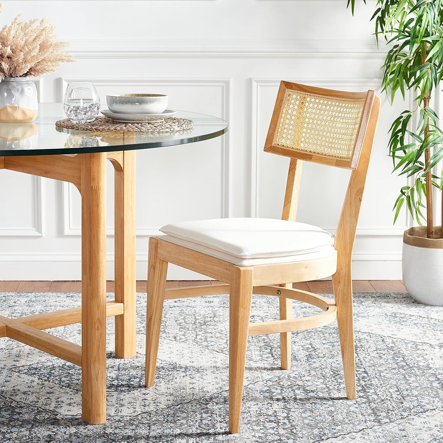 Home Collection DCH1007 Chair, Natural-1